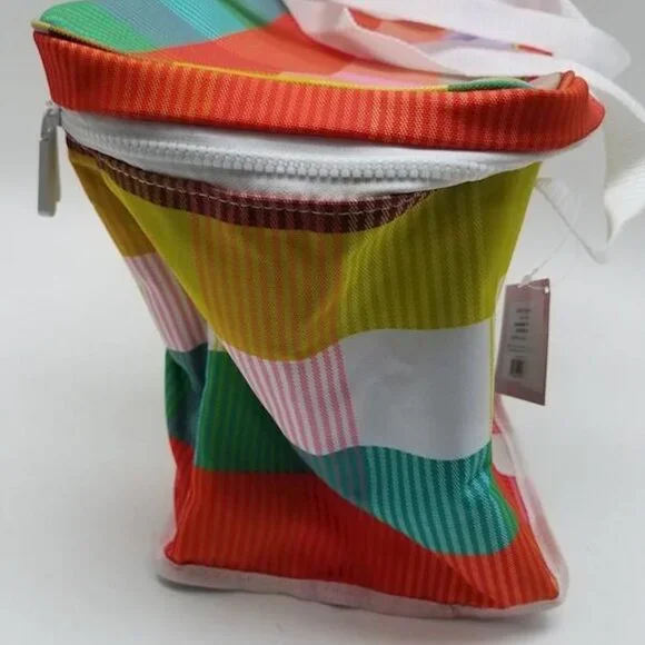 NWT Kate Spade Cooler Bag Rainbow Plaid - Picture 6 of 12